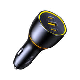 AOHI SuperAuto 170W GaN Car Charger PD3.1 Fast Charging 2 USB-C 1 USB-A Black