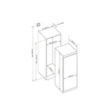 Algor Built-In Vertical Freezer with No Frost, Touch Control & Reversible Door - White (IRADCVACSTINF360)