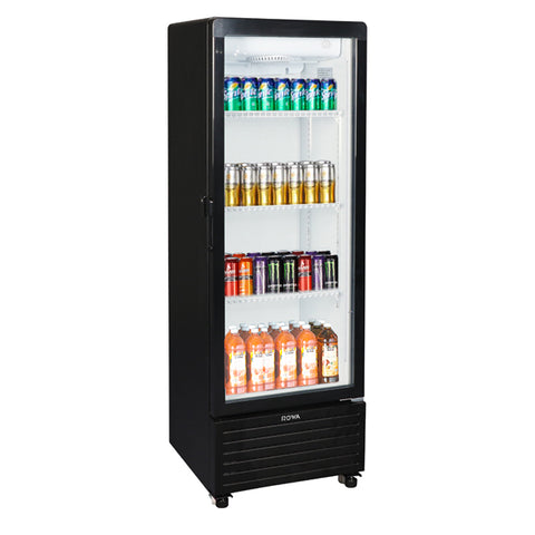 Rowa 10 CFT Showcase Refrigerator Ventilated Cooling, LED Light – Black (RW279SCBU)