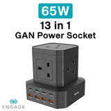 Engage, 13-in-1 Ports, GaN High-Speed Power Socket (65W)