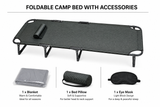 Heavy Duty Foldable Camping Bed 190 x 72 x 28 cm, with 150Kg Load Capacity