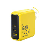 AOHI The Youth 140W GaN 3-Port PD3.1 Fast Charger USB-C USB-A Black Yellow