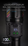 Multifunctional LED Emergency Flashlight with Built-in Bluetooth Speaker, 2000LM Bright Torch, 5400mAh Rechargeable Battery & Waterproof Design
