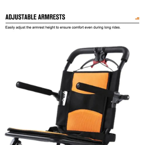 Lightweight Foldable Travel Wheelchair - (80 × 52 × 93 CM)