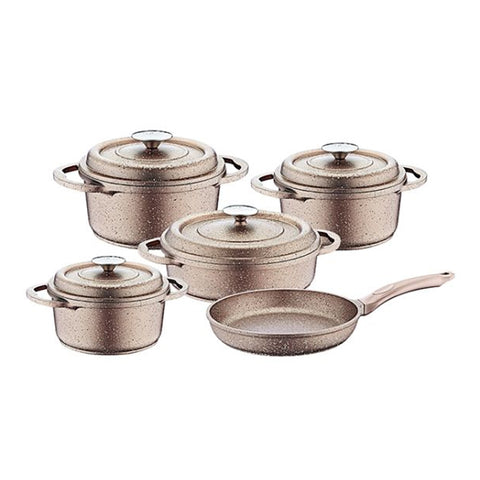 OMS Ocaliptus Granite Cookware Set - 9 pcs - Copper
