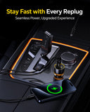 AOHI SuperAuto 170W GaN Car Charger PD3.1 Fast Charging 2 USB-C 1 USB-A Black