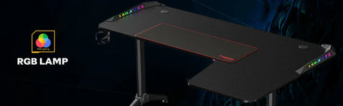 Twisted Minds WARRIOR L-Shaped RGB Gaming Desk - Right (160*100*75cm)