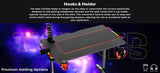 Twisted Minds TM-T-1060-RGB, T Shaped Gaming Desk Carbon Fiber Texture