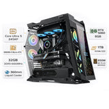 تجميعة كمبيوتر ألعاب قيمنق (Intel Core Ultra 5 245KF, RTX 5060 Ti 8GB) – رام 32 جيجابايت DDR5، هارد 1 تيرا بايت NVMe، مع نظام Windows 11 Pro