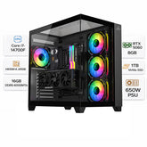 Custom Gaming Pc Intel Core I7-14700F, RTX 5060 8GB, 16GB RAM DDR5, 1TB NVMe SSD, Windows 11 Pro