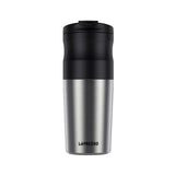 LePresso Portable Mug Burr Grinder Coffee Maker - Silver