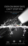 Multifunctional LED Emergency Flashlight with Built-in Bluetooth Speaker, 2000LM Bright Torch, 5400mAh Rechargeable Battery & Waterproof Design