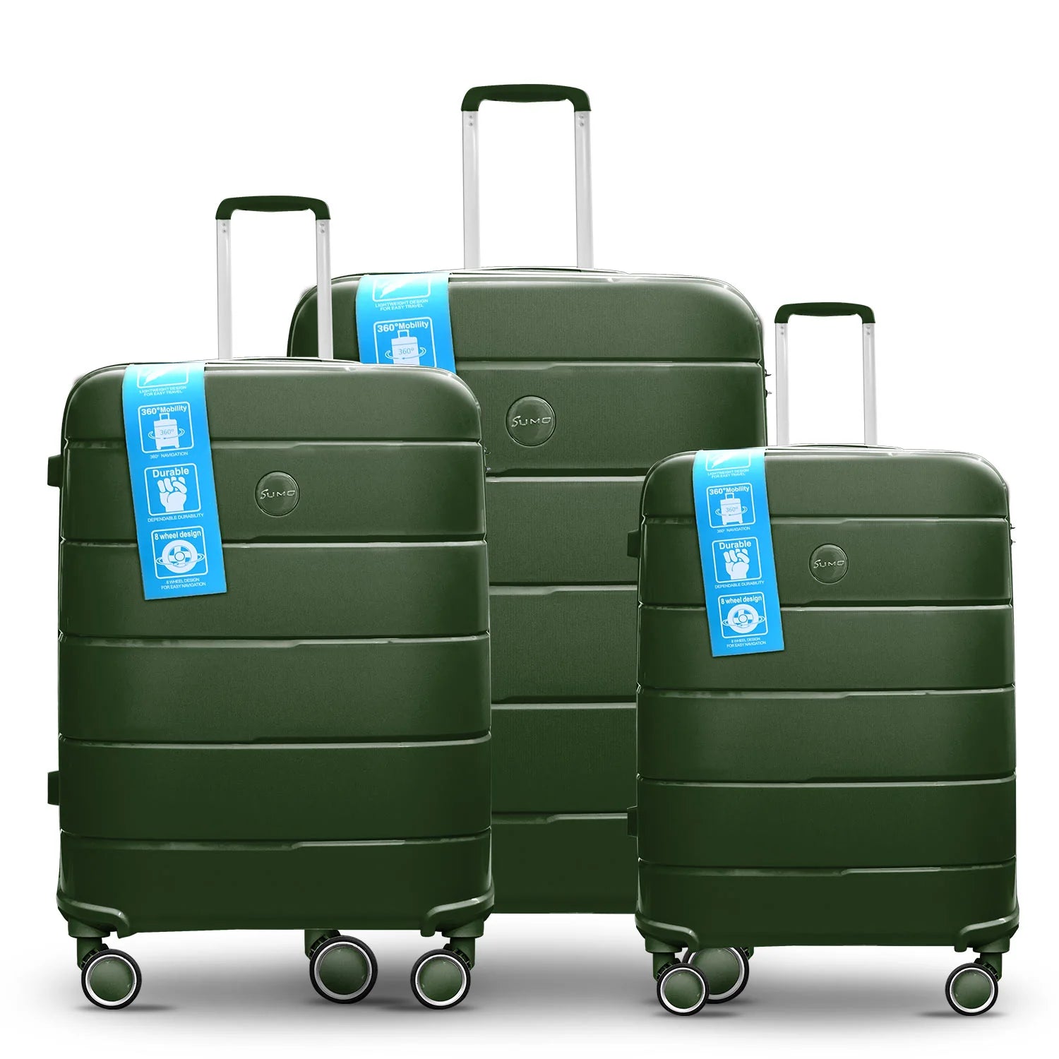 Sumo, Fibertech PP Luggage 3Pc Set (20/24/28") Sumo, Fibertech PP Luggage 3Pc Set (20/24/28")