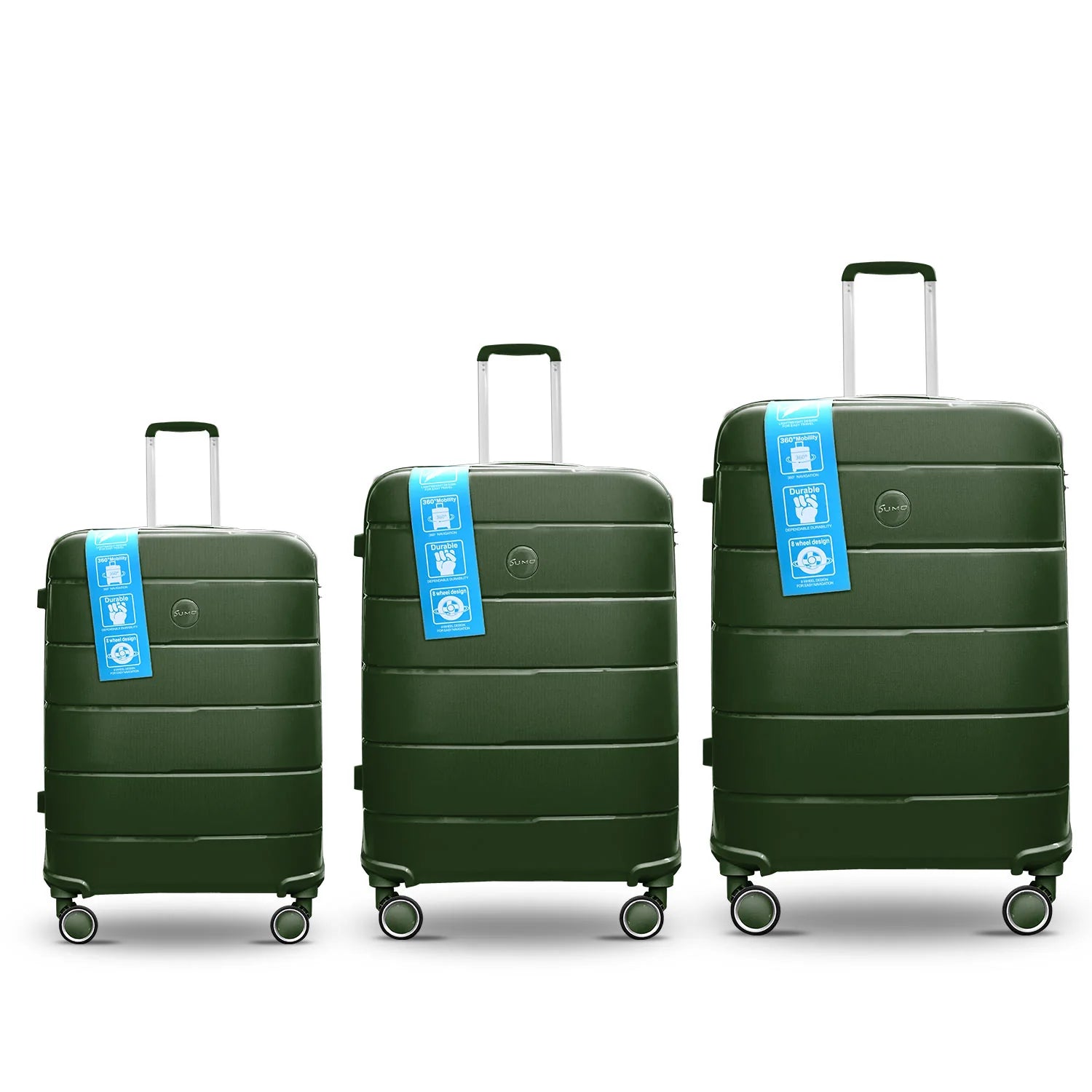 Sumo, Fibertech PP Luggage 3Pc Set (20/24/28") Sumo, Fibertech PP Luggage 3Pc Set (20/24/28")