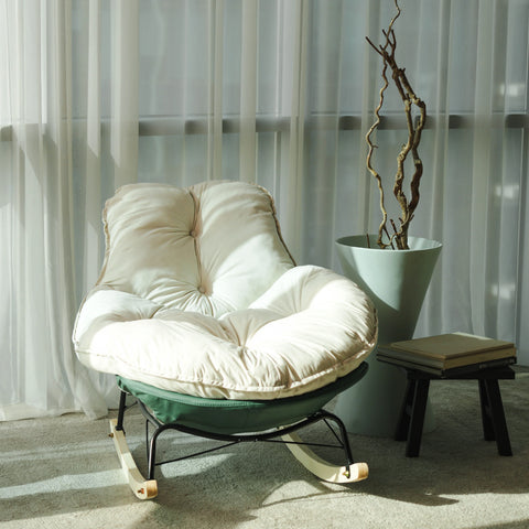 SOMA Nest Rocker Chair – Beige/Green