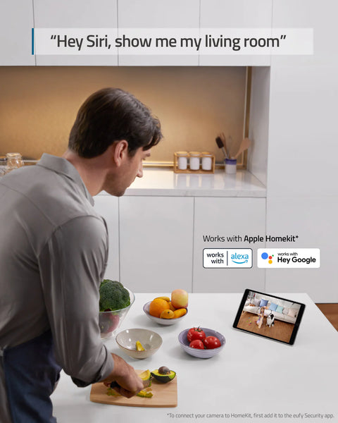 Eufy Indoor Cam E220, 2K Pan & Tilt – AI Motion Tracking, 360° Coverage, Two-Way Audio