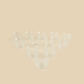 Clear Glass Coffee Cup Set - 6pcs