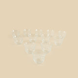 Clear Glass Coffee Cup Set - 6pcs