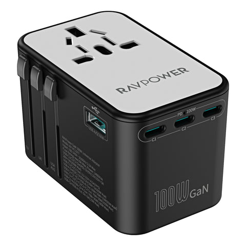 RavPower RP-PC1077 GaN 100W 5-In-1 Travel Charger 3C 2A