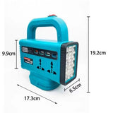Compact 150W Portable Power Station with 68V Detachable Lithium Battery, Dual AC Outlets, 3 USB-A Ports