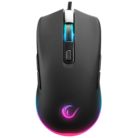 Rampage FORTUNA KM-RX7 Keyboard and Mouse Combo - US Layout USB 6400 DPI - Black