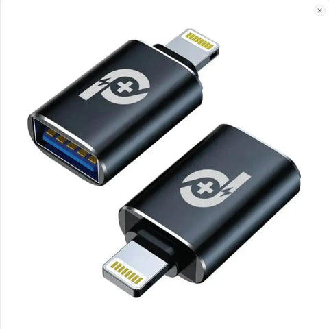 Poweroplus OTG USB-A To Lightning- Black