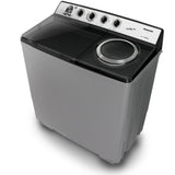 Panasonic Twin Tub Washing Machine 14KG Wash / 8KG Spin, Abaya Wash, Silver - NA-W14XG1BKW