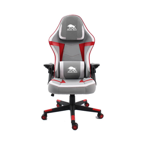 BLACK BULL Gaming Chair With Headrest Up & Down Slide Adjustable and Moveable Armrest, Woven Fabric