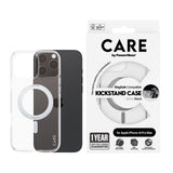 جراب CARE by PanzerGlass® مزود بحامل فضي وغطاء MagSafe لهاتف iPhone 16 Pro Max