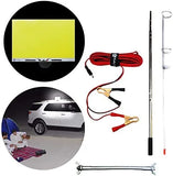 KKF 46W Telescopic LED Camping Light, 3.5m Adjustable Pole, 4500 Lumens, Remote Control & 8 Lighting Modes, 12V Car Battery Compatible for Outdoor Work, Camping & Emergency Lighting