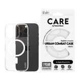 جراب CARE by PanzerGlass® الرائد باللون الأبيض MagSafe لهاتف iPhone 16 Pro