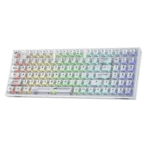 Redragon K628CT, Pollux Pro RGB 75%, USB-C Wired, BT, 2.4 GHz Wireless Gaming Keyboard - Translucent Crystal Switch