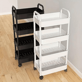 Khamsan K1395 4-Tier Utility Cart With Handle, Multi-Functional Storage Trolley