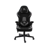 BLACK BULL Gaming Chair With Headrest Up & Down Slide Adjustable and Moveable Armrest, Woven Fabric, Black & Blue