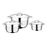 OMS Stainless Steel Cookware - Set of 6