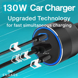 Engage, 3 Port Car Charger (130W)