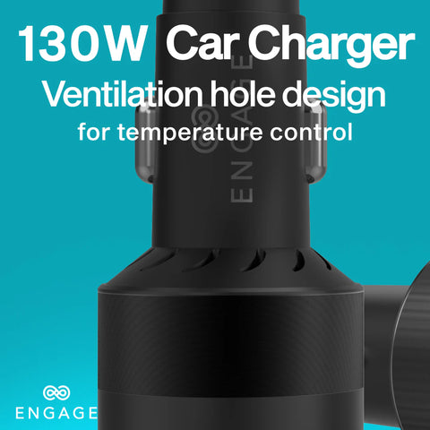 Engage, 3 Port Car Charger (130W)