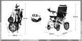 Lightweight Folding Electric Wheelchair with Dual Motor, Compact - 130kg Load Capacity