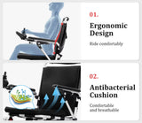 Lightweight Folding Electric Wheelchair with Dual Motor, Compact - 130kg Load Capacity