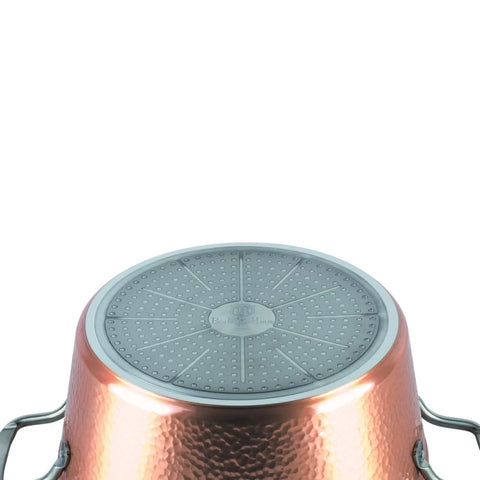 Berlinger Haus Hammered Cooking Set 9 Pcs Set Casseroles (30+26+22 cm) + Fry Pan (30+26+22 cm) - Copper