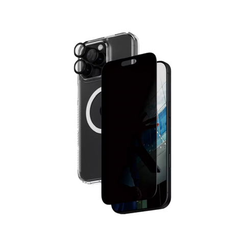 PanzerGlassŽ B1294+P2864+1284, 3-in-1 Privacy Protection Bundle PG Ultra Wide Fit Privacy SP | Hoops⢠| HardCase for iPhone 16 Pro Max