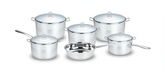 Saga H1711 Stainless Steel Cookware Set - 11 Pcs, High-Quality 18/10 Stainless Steel