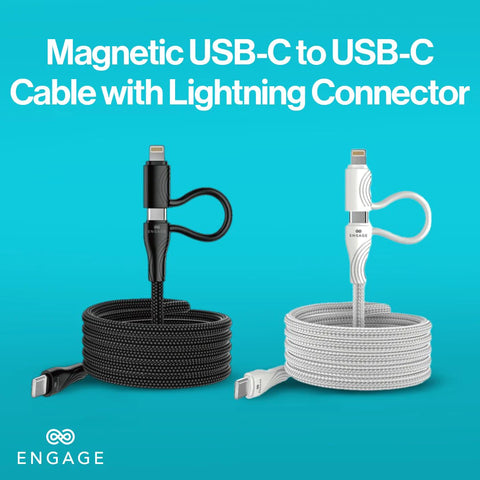 Engage, Magnetic USB-C Cable with Lightning Adapter (60W)