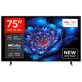 TCL 75P6K 75" 4K Ultra HD, HDR TV, Smart TV Powered by Google TV (Dolby Audio, Voice Control, Compatible with Google Assistant