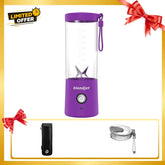 Blendjet V2 Portable Blender 475ml, USB-C Rechargeable with Jetsetter Sleeve and Drinking Lid Free - Purple