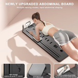 Black Bull Multi-Functional Foldable Pilates Reformer Abdominal Core Trainer with A B Roller Wheels for Workout Exercise