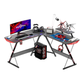 GAMEON L-Shaped Slayer I Series Gaming Desk (129x129x74cm) - Table Top (80x46cm)