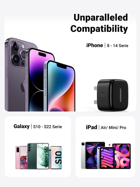 UGREEN PD20W Fast Charger Black UK CD137