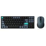Keychron B33 Keyboard and BM25 Mouse Wireless Combo, 80% TKL, Black/Green - Arabic Layout
