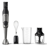 Philips Hand Blender with Chopper and Whisk, 1200W, HR2683/00 - Black